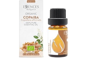 ‎ESSENCES BULGARIA Essences Bulgaria Bio-Copaiba Ätherisches Öl 10ml | Copaifera officinalis | 100% Naturrein | Unverdünnt | Therapeutischer Grad | Aromatherapie | Kosmetik | Tierversuchsfrei | Gentechnikfrei | Vegan