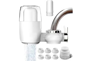TECHVIZRS Tap Filter for Home, Water Filter Tap, Water Filter with 2 Filters Included, Can Remove Lead, Chlorine, Sand, Precious Metals and Other Pollutants