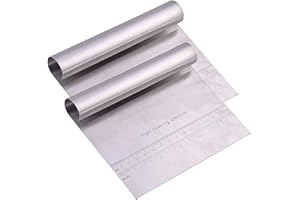 HPIANO 2 Pezzi Raschietto tagliapasta graduato Professionale in Acciaio Inox,Pizza Baking Pastry Spatole da Cucina Cutter di Misurazione per Pasta Raschietto Torte e Pizza Taglierina