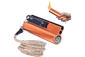 YEXATI Flint and Steel Fire Starter Kit 7-in-1 XXL XL Ferro Rod Fire Steel Bushcraft Equipment, Portable Survival Magnesium Kit with 90cm Waterproof Wick Rope,Multi Tool Scraper, Compass for Camping Hiking
