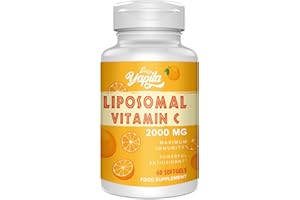 YAPILA Liposomal Vitamin C Capsules 2000mg, Maximum Absorption, High dose VIT C, Ascorbic Acid, Antioxidant Supplement, Soy-Free, Non-GMO