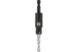 Trend Snappy 12.7mm TCT Countersink with 6mm Steel HSS Drill, Adjustable Length, Quick Release System, SNAP/CS/6MMTC, Silver