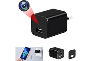 TANGMI Telecamera Spia, Caricatore/Adattatore USB Mini Telecamera Spia Nascosta, Registrazione Video HD 1080P Micro Telecamera Spia con Rilevamento del Movimento e Registrazione in Loop
