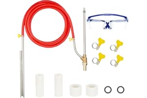 Youxmoto Pressure Washer Sandblasting Kit, 5000 PSI Wet Sandblaster Attachment with Replacement Nozzle Tips and Goggle, 1/4 Inch Quick Disconnect