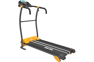 Fit4home Folding Treadmill for Home Use - Motorised Electric Running Machine with Incline Foldable Walking Small Portable Fold Up Bluetooth Pulse Sensors LCD Monitor | JK04