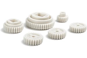 RICREO Zestaw Zębatek Kompatybilny z Irobot ROOMBA Seria 500/600/700, Szara lub Czarna Skrzynka, Zestaw Naprawczy z 6 Częściami, Większa Trwałość niż Oryginalny CHM, Części Zamienne do Odkurzacza