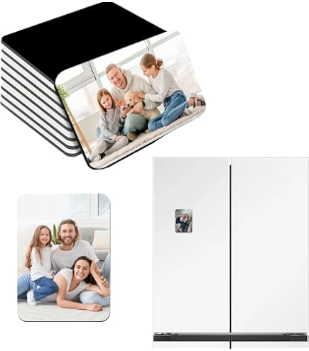 16 Aimants Fridge Blancs Pour Sublimation 9x6.5cm - DIY Déco Maison, Bureau - Résine Synthétique