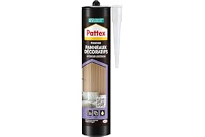 Pattex - Colle de fixation multi-matériaux - Ultra forte - Blanc - 470 g - Cartouche