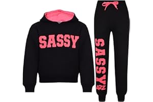 A2Z 4 Kids Girls Tracksuit Tie Dye Sassy Fleece Hooded Crop Top Bottom Jogging Suit Joggers Age 5 6 7 8 9 10 11 12 13 Years