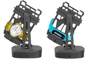 AiTURE Bobinador automático de reloj, compatible con balancín de velocidad ajustable (apagado temporizado, silencio, viaje), Negro -, Moderno