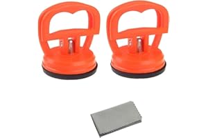 ZUKHRUF 2 Pcs LCD Screen Opening Heavy Duty Dent Remover Sucker Puller Suction Cups For iMac iPhone iPad iPod Samsung, Samsung Tab (included Cleaning Cloth)