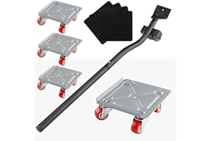 Foydream roulettes pour Meubles Lourd,Leve Meuble avec 4 Roues Pivotantes à 360° pour Le Deplace Meubles Lourds Mobiles,Capacité de Charge de 600KG