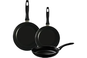 PINTINOX Prima Collection, Set 3 padelle in alluminio con rivestimento antiaderente serie Cook it, Made in Italy