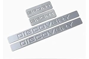 ENFILY 4pcs Car Door Sill Protector Accessories for Discovery Sport 2014-2022, Abrasion Protection Threshold Welcome Pedal Strip Cover, Stainless Steel Styling Decoration