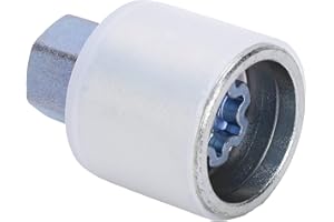 Wheel Lock Nut Screw Removal Key, Akozon Car Tire Anti‑Theft Screw Bolt H-Model Wheel Hub Anti-Theft Screw Sleeve Socket Tire Removal Tool for A1 A3 A5 A4L A6L A7 A8 Q5 Q3 TT R8