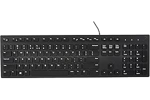 Dell KB216 Multimedia USB Wired Keyboard with Plunger Keys and is Spill-Resistant - Black