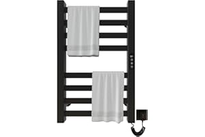 SKYLYZH Radiador de Toallas 450x700mm Toallero Eléctrico Bajo Consumo Secador de Toallas Radiador Toallero eléctrico inteligente Calienta Toallas, calefacción de fibra de carbono, antracita-Black Right