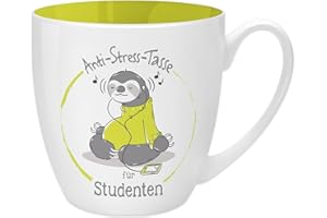 GRUSS & CO Anti-Stress-Tasse Motiv "Studenten" | Tasse mit Spruch, 45 cl, New Bone China | Geschenk für Ihn | 45500