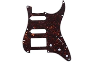 Musiclily Pro 11 Löcher HSS Strat Pickguard Gitarren Schlagbrett für American Modern Style Stratocaster E-Gitarre,4 lagig Tortoise Shell