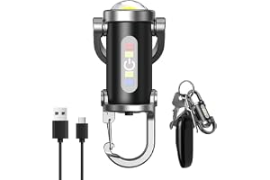 PnxdeobXL Mini ficklampa, flera belysningslägen, USB-uppladdningsbar, kompakt och lätt för camping, vandring och utomhusaktiv