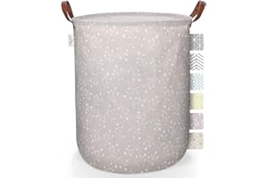 SÖLMO sølmo I Kosz do przechowywania, duży, ze skórzanym uchwytem, 63 l, odporny na działanie wody – uniwersalny dla dzieci lub łazienki, kosz na pranie do pokoju dziecięcego, kosz na pranie z materiału Canvas (Rose Twig)