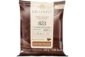 Callebaut N° 823 (33,6%) - Chocolat de Couverture au Lait Belge - Finest Belgian Milk Chocolate (Callets) 400g