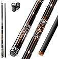 KONLLEN Carbon Fiber Pool Cue Stick Wrapless Dragon Professional (Full Carbon Technology Low Deflection Billiard Cues,12.5mm,147cm)