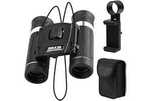 LYAI 200x25 Compact Binoculars Portable Mini Binocular for Adults Boy, Portable Small Travel Binocular Binoculars for Outdoor Use Sutiable for Bird Watching Hiking Concerts, Gift for Thanksgiving Christmas
