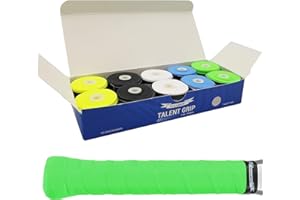 G-Lueck 10er Set Tennis Griffband (sehr griffig) | 0,50-0,60mm Stärke | Overgrip für Squash Badminton Schläger & Kicker inkl. selbstklebendes Abschlußband | Anti-Rutsch