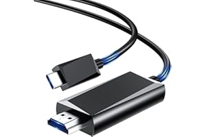BHHB Cavo USB C a HDMI 4K 2m Cavo Tipo C a HDMI per iPhone 15 Pro/Max, MacBook Pro/Air, iPad Pro, iMac, Huawei Mate 40, Vivo, Xiaomi e altro -Nero