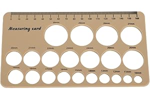 LUQEEG Szablon Koła, Linijka do Sutków, Linijka do Pomiaru Sutków Matek z miękką taśMą o Długości 1,5 M Elastyczne Silikonowe Narzędzie do Pomiaru Kołnierza Piersiowego do Sutków (brązowy)
