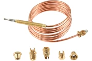 Aupoko 150cm Gas Thermoelement Thermo Paar Ventil für Heißwasserkessel mit 5 Fixed Parts Gasgeräte für Backöfen Kochen