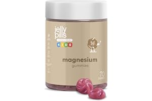 Jelly Pills® Kids Gummies 90 mg di Magnesio Citrato e Vitamina B6 Bambini - 70 Gomme Vegane al gusto di frutti di bosco - Senza zuccheri aggiunti - Riduce stanchezza e affaticamento