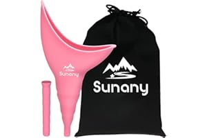 Sunany Female Urination Device,Reusable Silicone Female Urinal Foolproof Women Pee Funnel Allows Women to Pee Standing Up