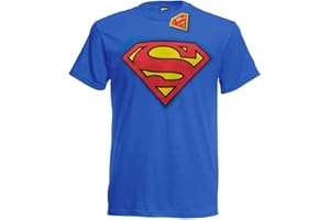Camiseta de Superman con Logo Vintage clásico - Oficial DC Comics (Medium)