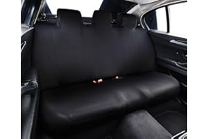 AzulLanse Copertura per Sedile Posteriore Auto,Adattamento Universale,Tessuto in Poliestere,Protettore per Sedile Posteriore,Copertura Completa,Alta Elasticità,Adatta per Berlina,SUV,Camion-Nero