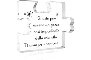 CDIXLMUZ Regali Per Lei Regalo Fidanzato Regalo Ti Amo Per Lui Regalo Uomo Compleanno Idee Regalo Per Donna Targa Acrilica Puzzle Regalo Fidanzata Idee Regalo Per Matrimonio Marito Moglie Coppia Sorella Amica