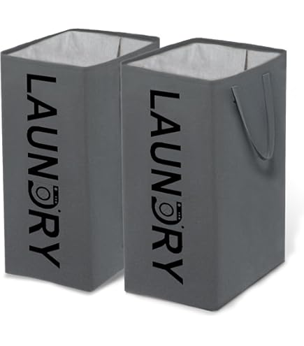 Lot De 2 Paniers à Linge Pliables 75L – Panier Rangement