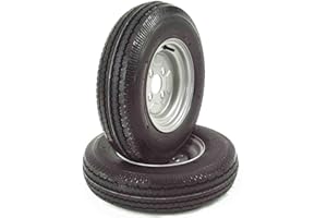 D+L GMBH 2 Stück Anhängerrad Komplettrad Rad 4.50-10 76M AWZ Lochkreis 4x100 Anhänger Reifen, Hänger Trailer