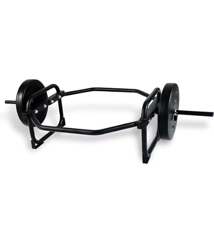 Hex Bar Olimpica 150 Kg Collari A Molla Presa Ergonomica KOMFOTTEU Trap Bar, Manubrio Esagonale Con Manico Pieghevole, Barbell Barra Olimpica, Hex Bar Deadlift In Acciaio Con Chiusura A Molla, Asta Esagonale - 6