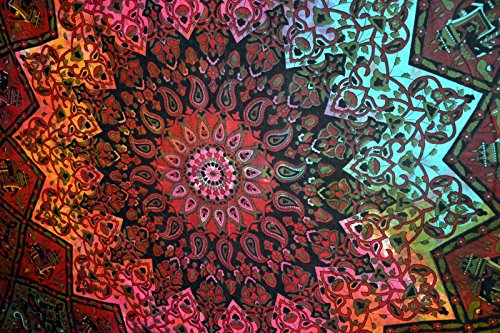 Star Mandala Tapestry Queen Wall Hanging Gypsy Tapestries Hippie Bedspread Bl… - 2
