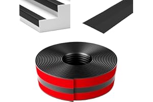 WMYYLX Profilo di protezione per bordi delle scale, 2 m/5 m, in PVC, impermeabile, antiscivolo, a forma di L, per interni ed esterni (nero, 5 m x 13,8 cm)