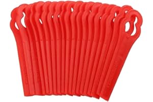 ZoneYan 100 Stück Rasentrimmer-Klingen, Schneidplättchen, Kunststoff Ersatzmesser, Rasenmäherklinge Ersetzen, 100 Kunststoffmesser für Akku-Rasentrimmer, Frt18A Frt18A1 Kunst 46155 Frt20A1 Zubehör(A)