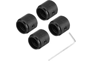 QUARKZMAN 4 stycken Gitarrhandtag Metall, Tonvolymkontrollhandtag 6 mm x 13 mm Potentiometerhandtag med fästskruv för elgitar