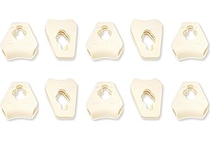 MAGMA 10 Anillas de Sujeción a Tornillos de Anclaje Lona Piscina - Anclajes para Pulpos y Tensores Elásticos - Sujetar Cabos y Cuerdas Elásticas - Toldos, Fundas, Camping, Tiendas, Carpas (Blanco)