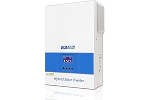POWLAND 6200W Hybrid Solarwechselrichter, arbeitet ohne Batterie, Parallelfunktion, netzunabhängig Reiner Sinus-Wechselrichter 230V, PV-Eingang 60-500V, für 48V Batterien, mit WiFi-Modul
