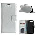 Produktbild Huawei P10 Hülle, CHIHENG Litschi-Textur PU Leder TPU Innen Magnetic Kreditkarte Flip Schale Tasche Schutzhülle Stand Case Cover Hülle für Huawei P10 Silber