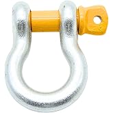 DOJA Barcelona High Strength Steel Shackle - Holds up to 4.75 Tons - Pack of 2 - Galvanized Steel - Heavy Duty Shackles for C