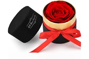 KIPIDA Ewige Rosen Box, Infinity Rose Echte Rosen Konservierte Rosen Handgemacht, Rose Geschenke für Mama, Rosenbox mit Konservierte Blumen, Muttertag Frauen Frau Freundin Hochzeiten Geburtstag