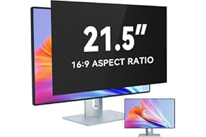IPROKKO Film de Confidentialité Amovible pour Ordinateur 21,5 pour Écran 16:9 - Anti-Lumière Bleue et Anti-Éblouissement - Filtre de Confidentialité pour Écran Hp Dell Acer Lenovo Asus 21,5 Pouces